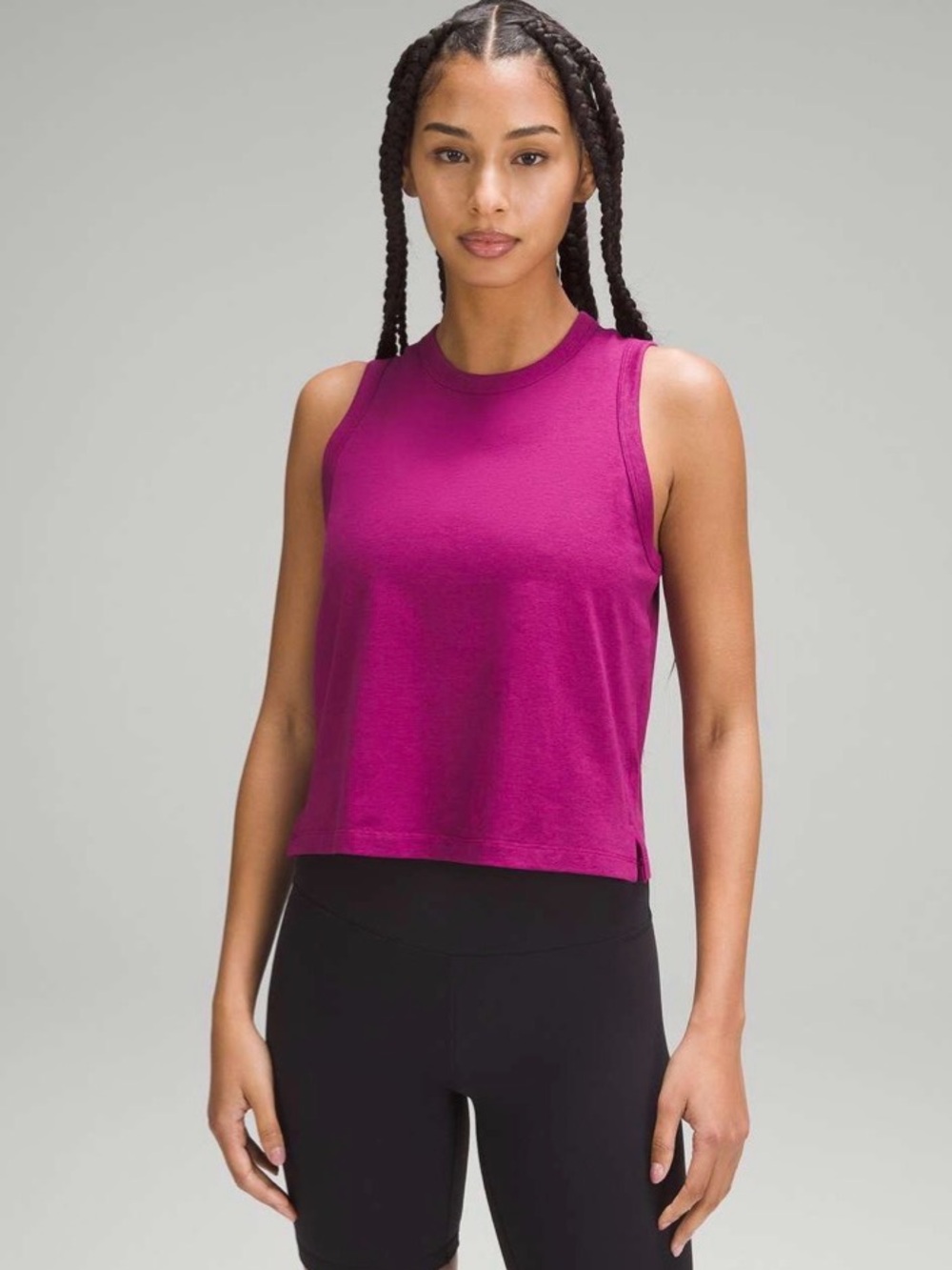 Lululemon Classic-Fit Cotton-Blend Tank Top
Magenta Purple